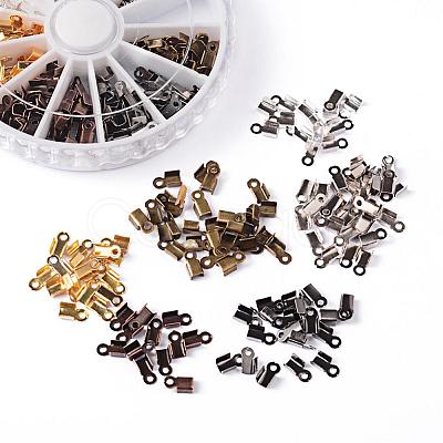 1 Box 6 Colors Iron Folding Crimp Ends IFIN-X0016-B-1