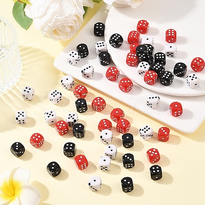 60Pcs 3 Colors Acrylic Beads OACR-YW0003-97-1