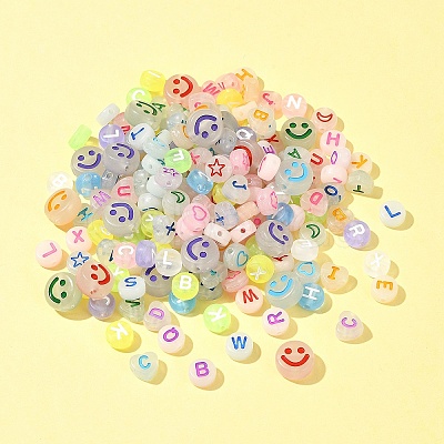 200Pcs Acrylic Beads FACR-FS0001-03-1