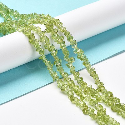 Natural Peridot Beads Strands X-G-E607-A06-1