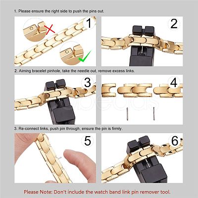 304 Stainless Steel Panther Chain Watch Band Bracelets JB659A-1