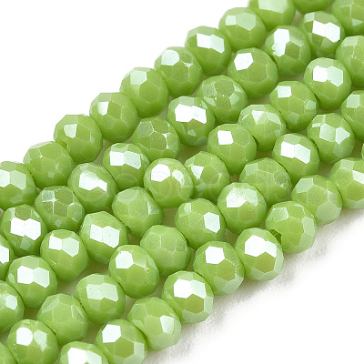 Electroplate Glass Beads Strands EGLA-A044-P6mm-A30-1
