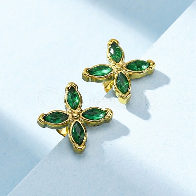 304 Stainless Steel Stud Earrings EJEW-C135-01G-02-1