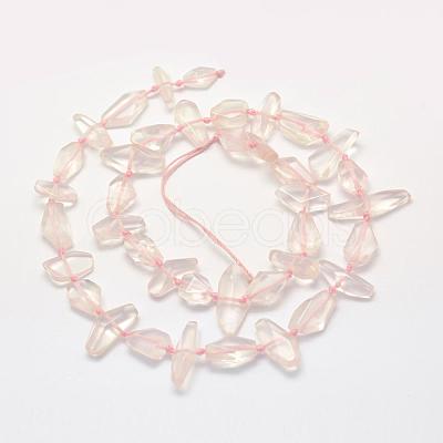 Natural Rose Quartz Beads Strands G-L464-32-1