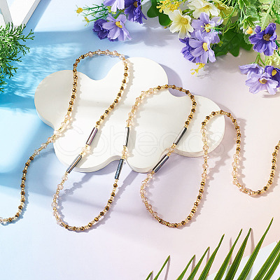 Glass Beaded Adjustable Waist Chains for Women AJEW-TA0005-78D-1