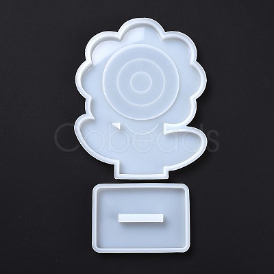DIY Flower Shape Desk Mirror Frame Silicone Molds DIY-E043-01-1