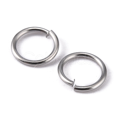 Tarnish Resistant 304 Stainless Steel Saw Cut Open Jump Rings STAS-N015-04-8x0.9mm-1