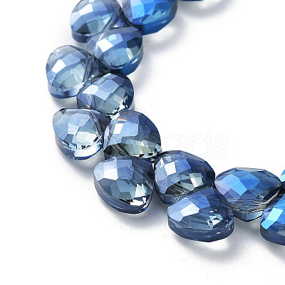 Electroplate Triangle Glass Beads Strands EGLA-A036-11A-FR02-1