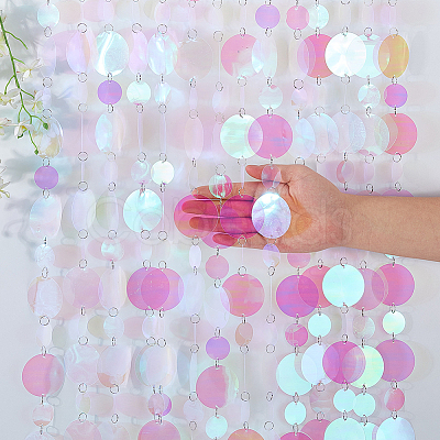 20Pcs PVC Sequin Round Beaded Curtain AJEW-CN0006-55A-1