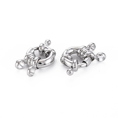 Brass Spring Ring Clasps X-KK-S356-112P-NF-1