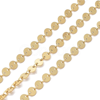 Yellow Gold Filled Flat Round Link Chains CHC-M023-18G-1