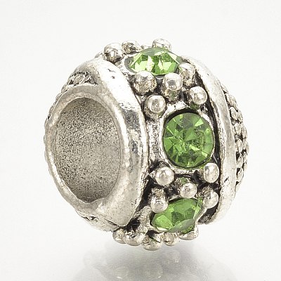 Alloy Rhinestone European Beads MPDL-Q208-075-1