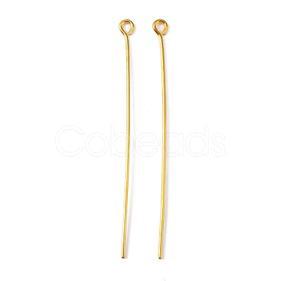Golden Plated Brass Eye Pin for Jewelry Making X-EPC5.0cm-G-1