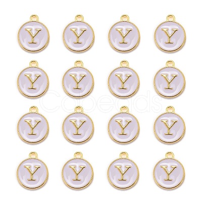Golden Plated Alloy Charms LS-X-ENAM-S118-01Y-1