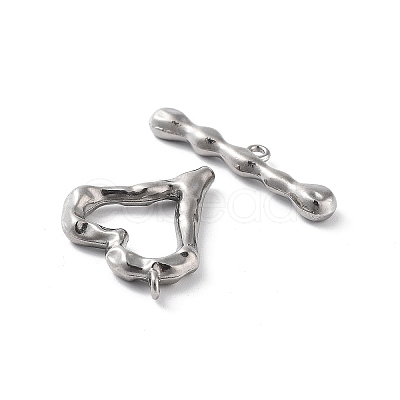 Non-Tarnish 304 Stainless Steel Toggle Clasps X-STAS-A092-08A-P-1