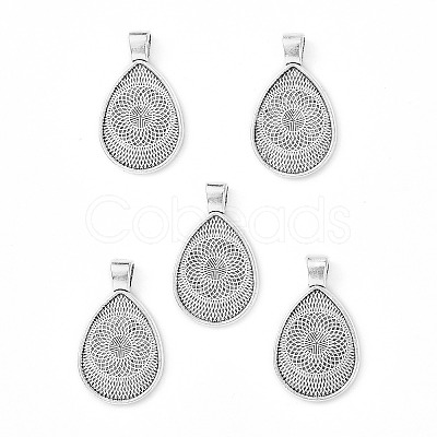 Alloy Pendant Cabochon Settings LS-X-PALLOY-E436-87AS-1