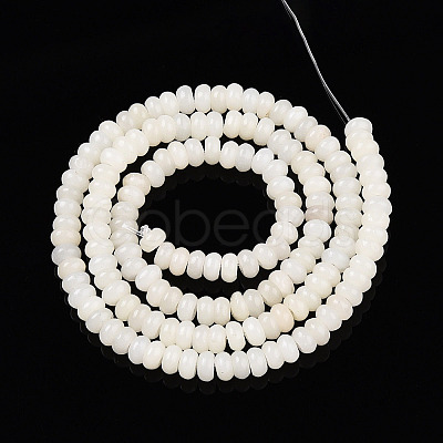Natural White African Opal Beads Strands G-T140-75C-1