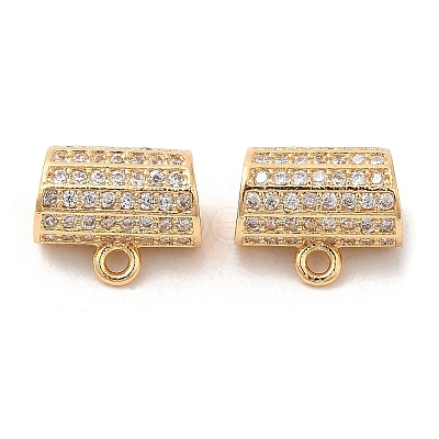 Plating Brass Micro Pave Cubic Zirconia Pendant KK-B074-60G-1