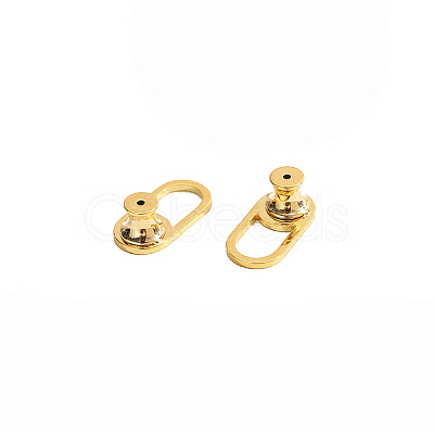 Brass Ear Nuts KK-WH0108-40G-1