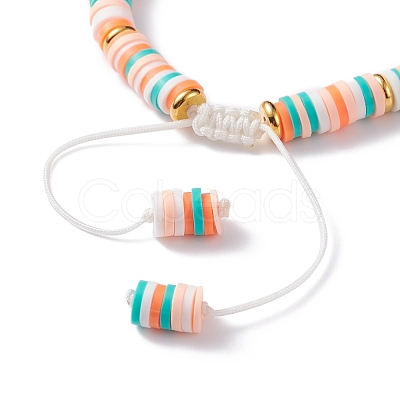 Handmade Polymer Clay Beads Bracelets Set BJEW-TA00043-01-1