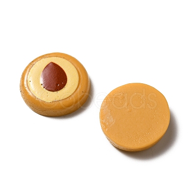 Opaque Resin Biscuits Cabochons RESI-WH0035-41G-1