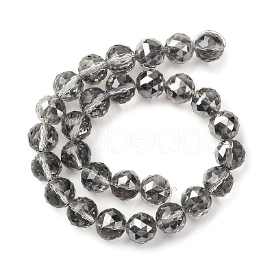 Transparent Electroplate Glass Beads Strands EGLA-N002-34E-F02-1