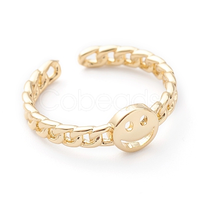 Brass Cuff Rings RJEW-Z006-L-01G-1