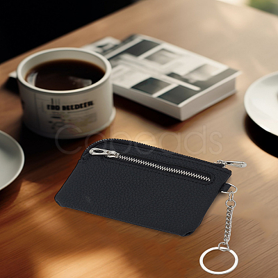 PU Leather Zipper Wallets ABAG-WH0048-34B-1