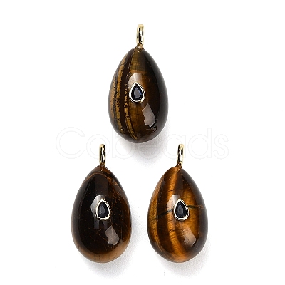 Natural Tiger Eye Pendants GG-CBA4625-02G-01-1