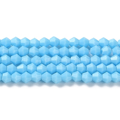 Opaque Solid Color Imitation Jade Glass Beads Strands GLAA-F029-P4mm-12-1