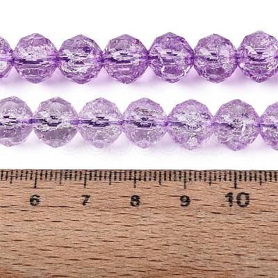 Crackle Transparent Glass Beads Strands GLAA-N063-10mm-13-1