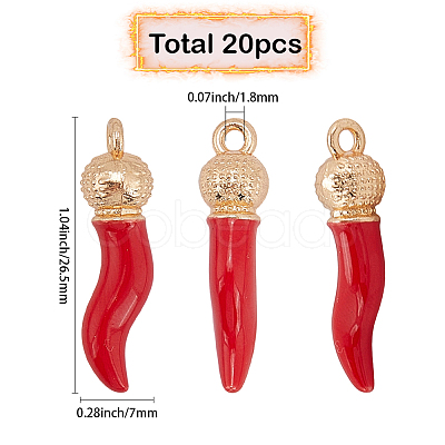 20Pcs Opaque Resin Pendants RESI-SC0006-22-1