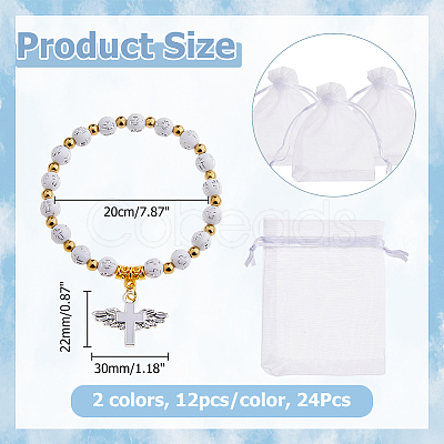 2Pcs Acrylic & Plastic Beads Bracelets BJEW-HS00006-1