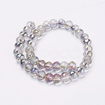 Electroplate Glass Bead Strands EGLA-P027-HR02-1