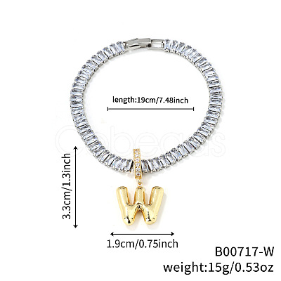 Fashionable Brass Charm Bracelets LI7211-23-1