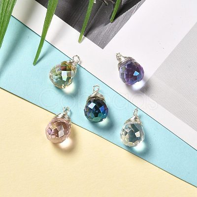 Transparent Glass Charms PALLOY-JF00853-02-1
