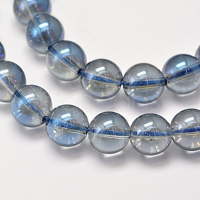 Electroplated Synthetic Quartz Bead Strands EGLA-J061-3mm-FR04-1