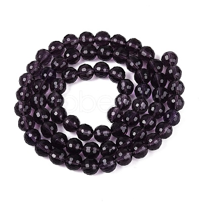 Transparent Glass Bead Strands GLAA-R095-8mm-40-1