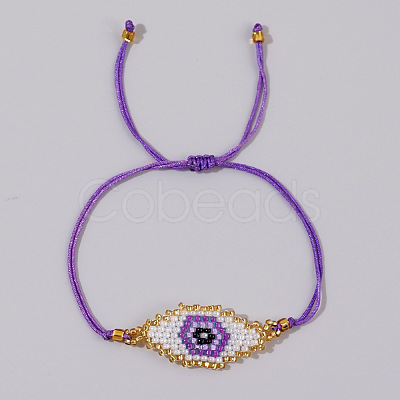 Bohemian Style Handmade Beaded Evil Eye Bracelet for Couples and Friends RR7314-3-1