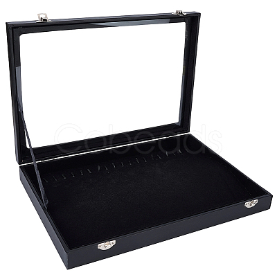 Wood Coverd with PU Leather Necklaces Display Cases AJEW-WH20054-340A-1