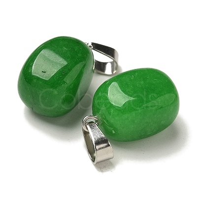 Dyed Natural White Jade Pendants G-Z067-03P-02-1