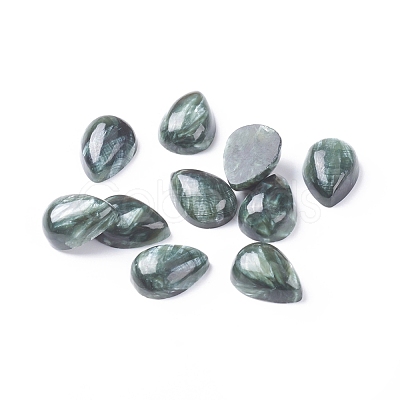 Natural Seraphinite Cabochons X-G-E557-09A-1