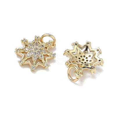 Brass Micro Pave Cubic Zirconia Pendants KK-D235-11G-1
