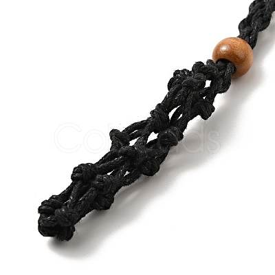 Braided Wax Rope Cord Macrame Pouch Necklace Making NJEW-J007-08-1