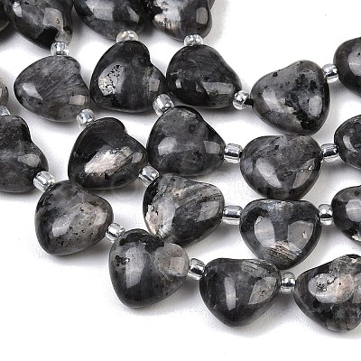 Natural Larvikite Beads Strands G-NH0069-A10-1