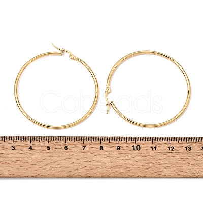 201 Stainless Steel Hoop Earrings SA-CBA4A0D-16G-F-1