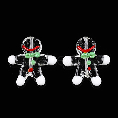 Gingerbread Man Handmade Lampwork Beads LAMP-G150-04C-1