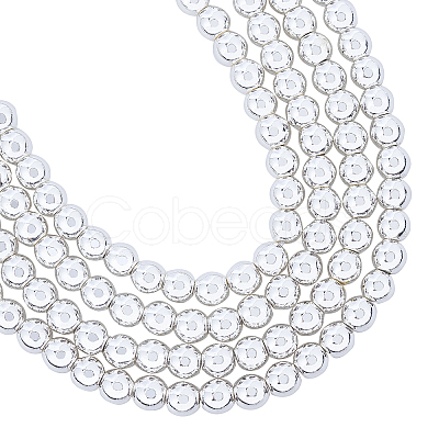 Electroplate Non-magnetic Synthetic Hematite Beads Strands G-AR0002-95-1