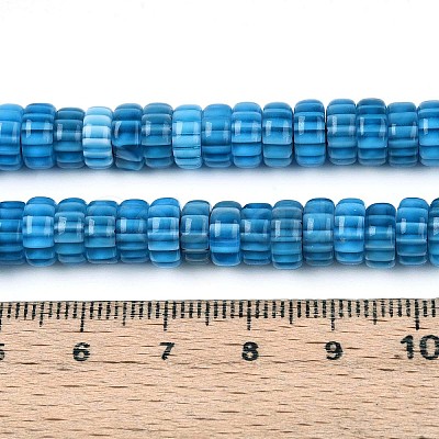 Handmade Millefiori Glass Beads Strands LAMP-T021-27B-05-1