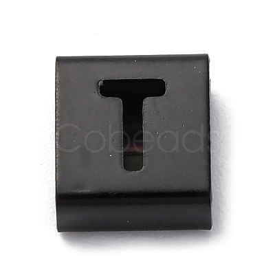 Ion Plating(IP) 304 Stainless Steel Square Slide Charms STAS-L132-02T-B-1